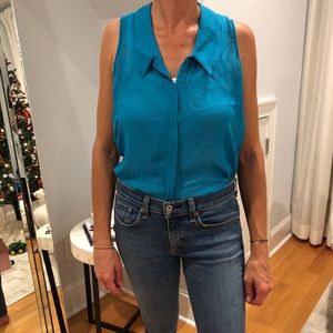 Rory Beca Aqua V-Neck Blouse